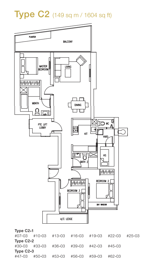 Marina Bay Suites 3 Bedroom Floor Plan 3