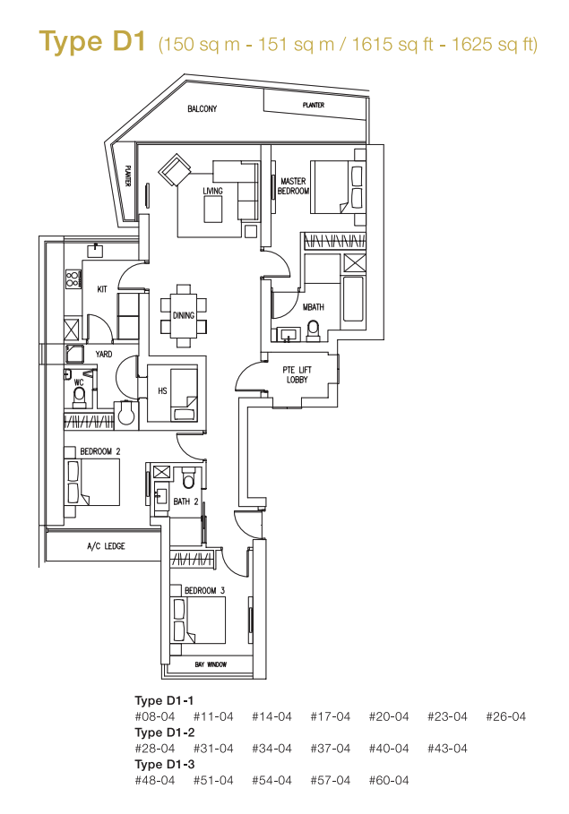 Marina Bay Suites 3 Bedroom Floor Plan 5
